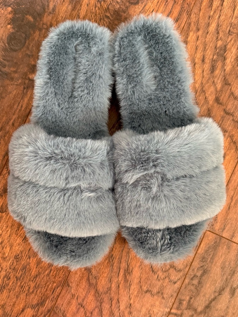 Michael Kors Blue Gray Logo Slide Slippers Size 10